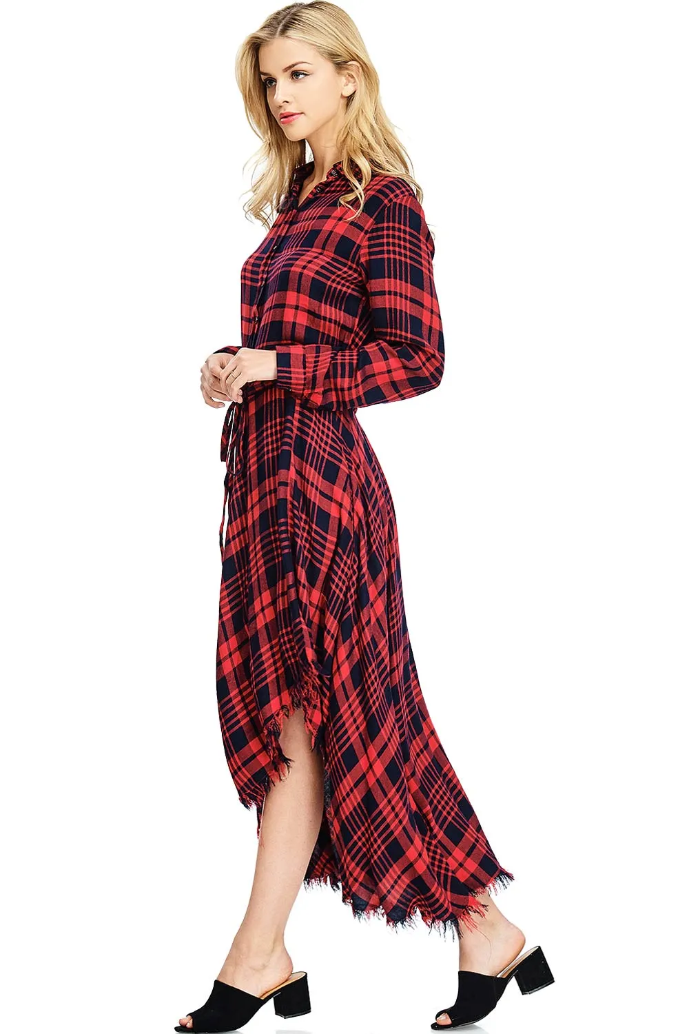Harlow Plaid Midi Dress