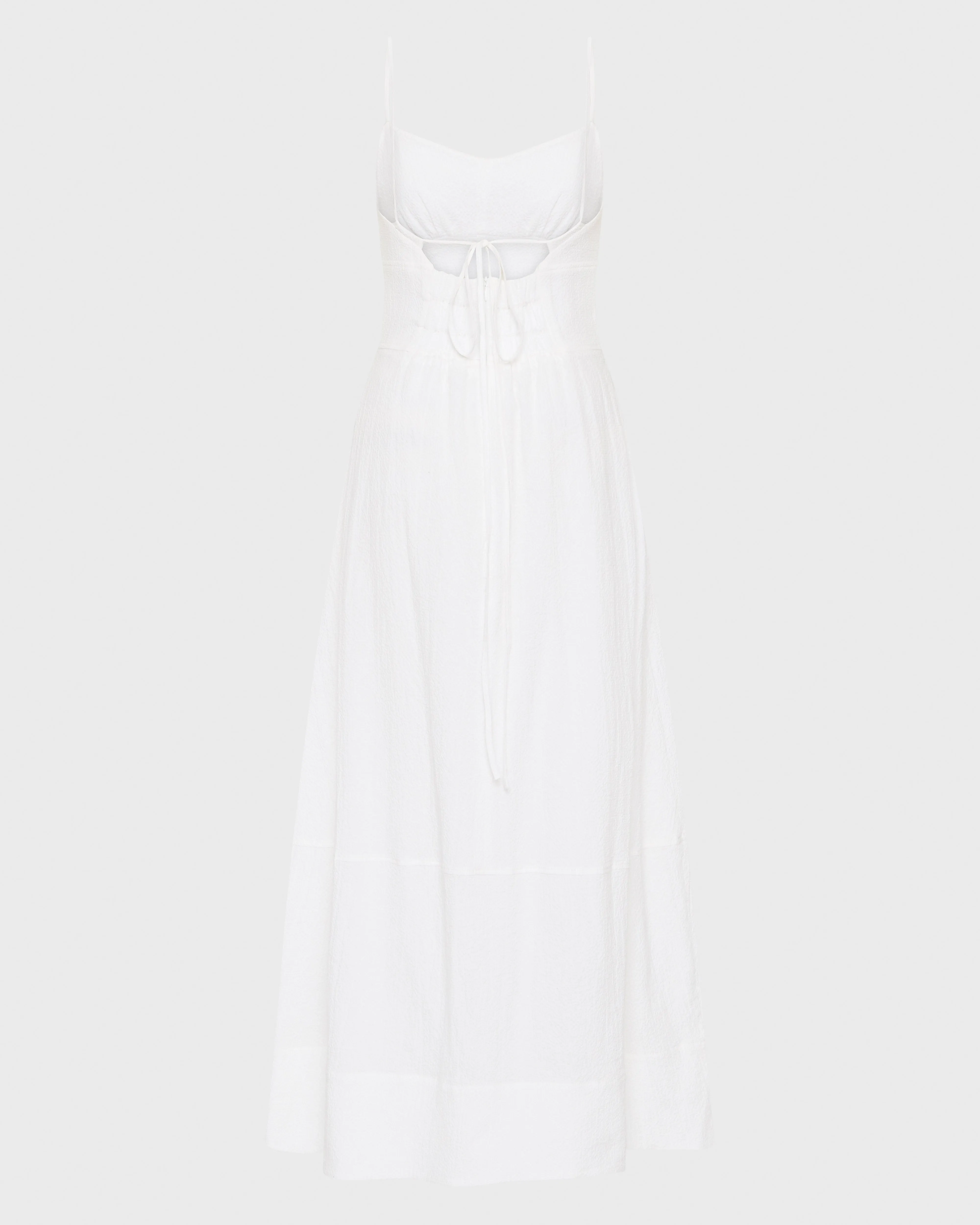 Hastings Organic Cotton Midi Dress - White
