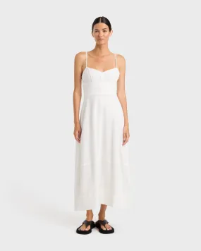 Hastings Organic Cotton Midi Dress - White
