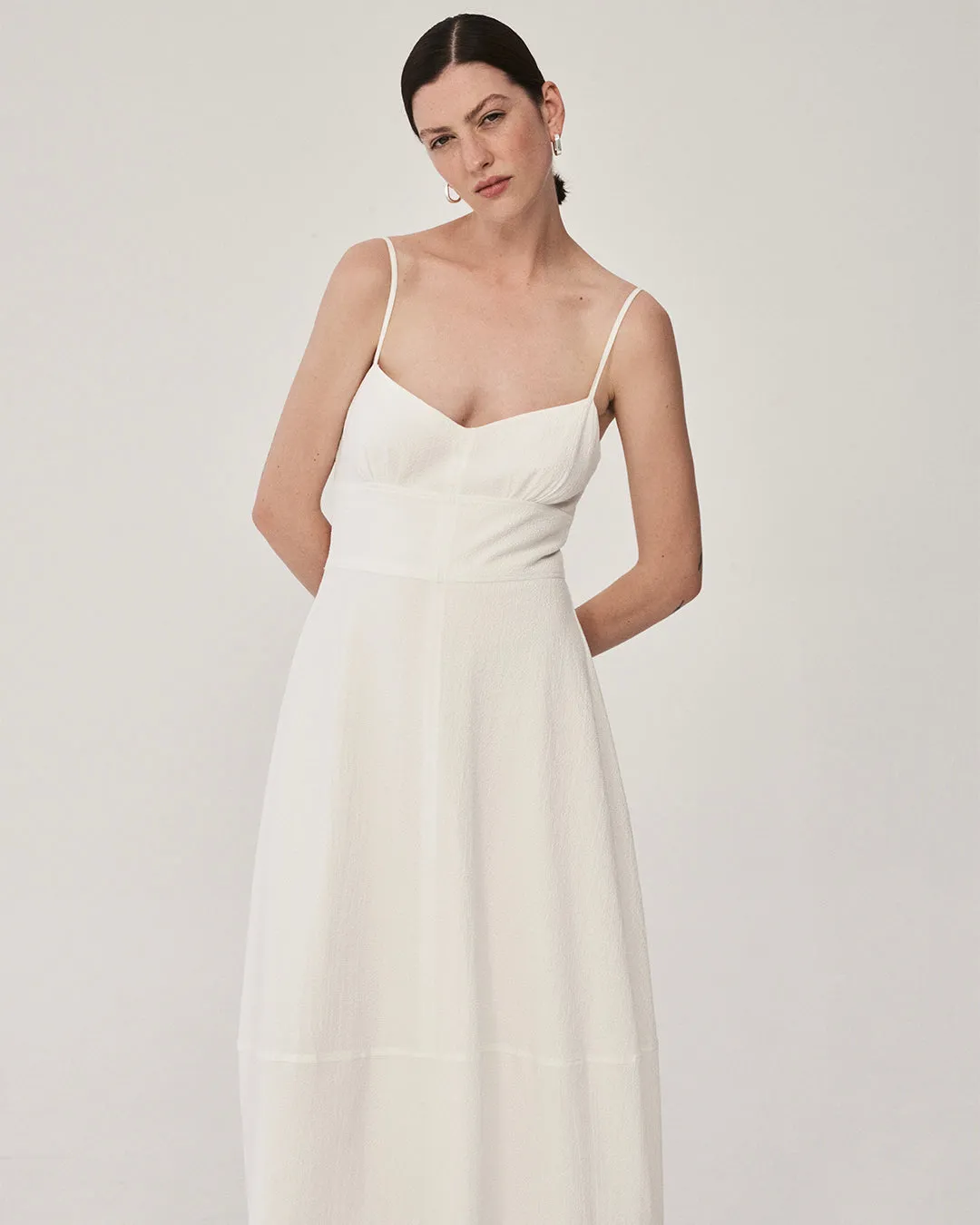 Hastings Organic Cotton Midi Dress - White