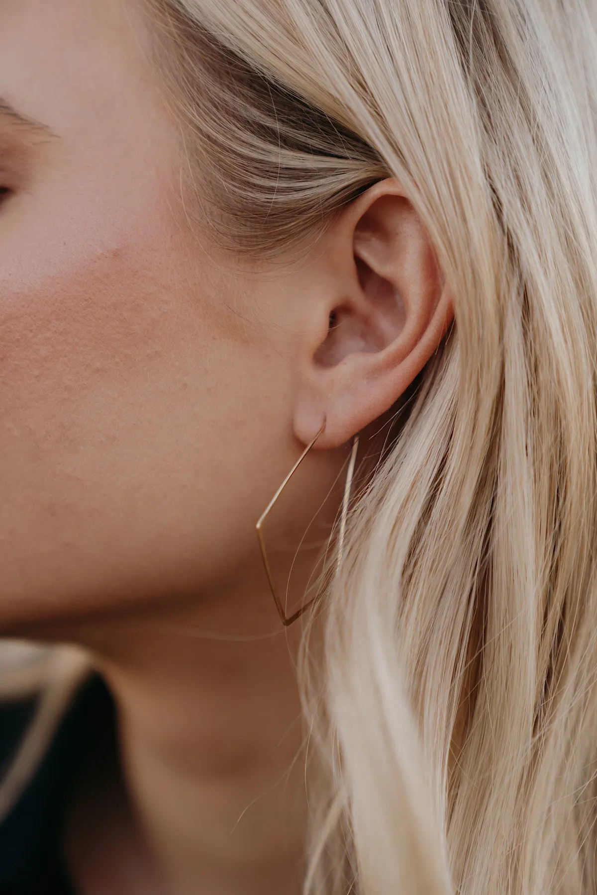 Hexagon Hoop Earrings
