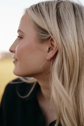Hexagon Hoop Earrings