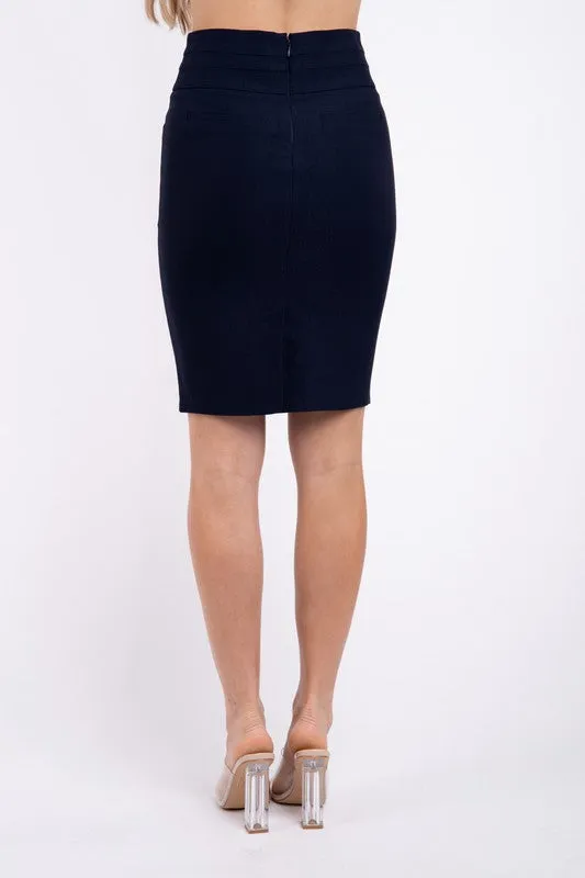 High Waist Millennium Pencil Skirt