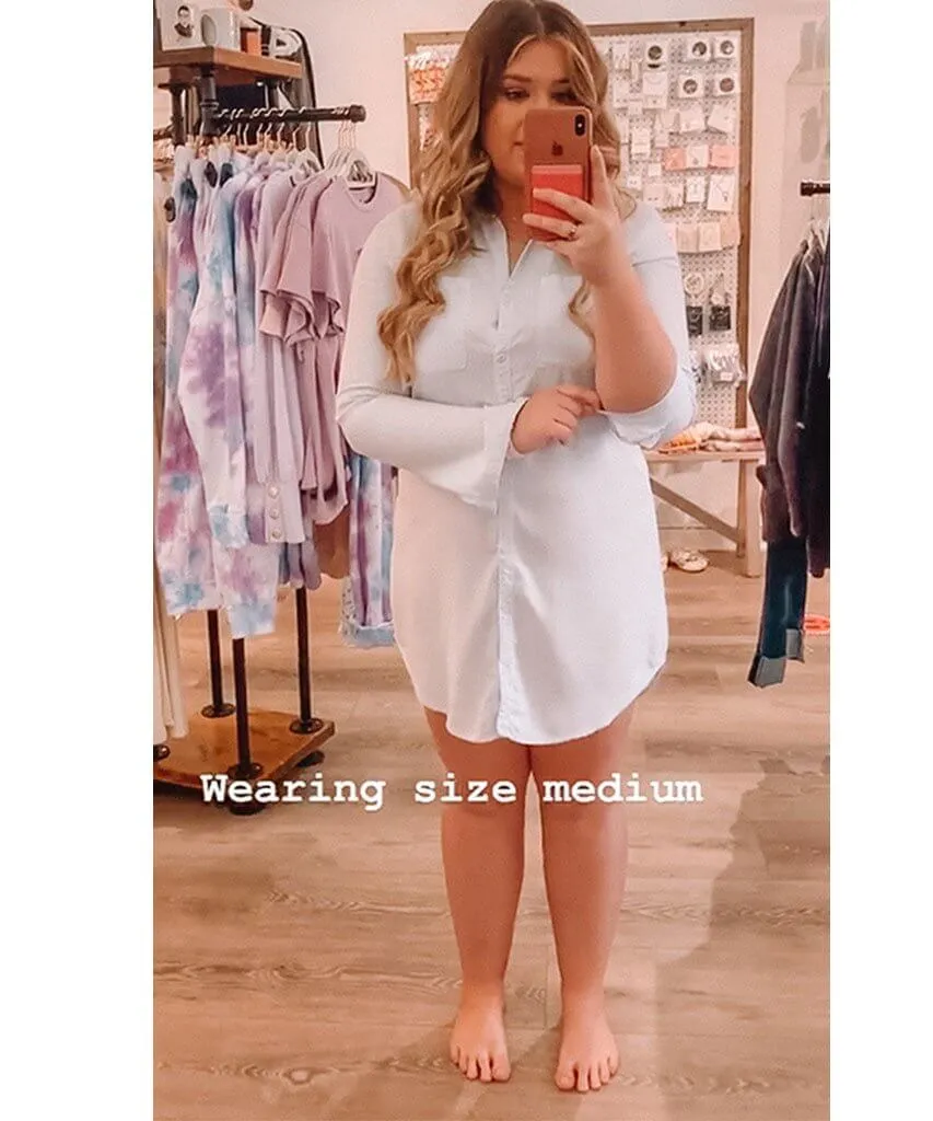 Hipster Shirt Dress Aqua Mist