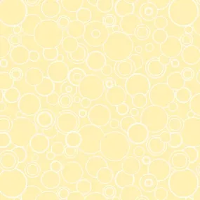 Hooked Fish-Circles Light Yellow