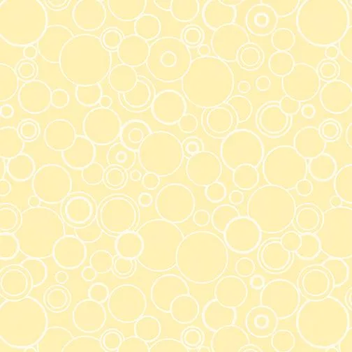 Hooked Fish-Circles Light Yellow