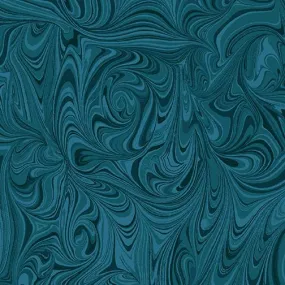 Hooked Fish-Marble Tonal Dark Ocean