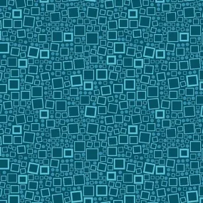 Hooked Fish-Squares and Dots Medium Ocean