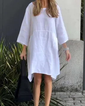 Ivyshape | Casual Cotton And Linen Dress