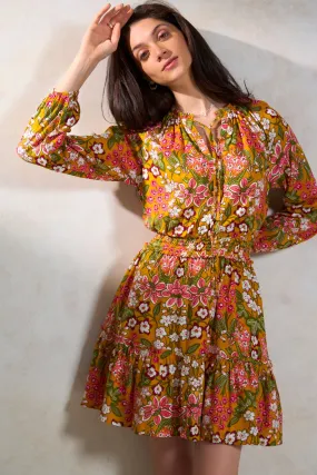 Juna|Smocked Floral Dress