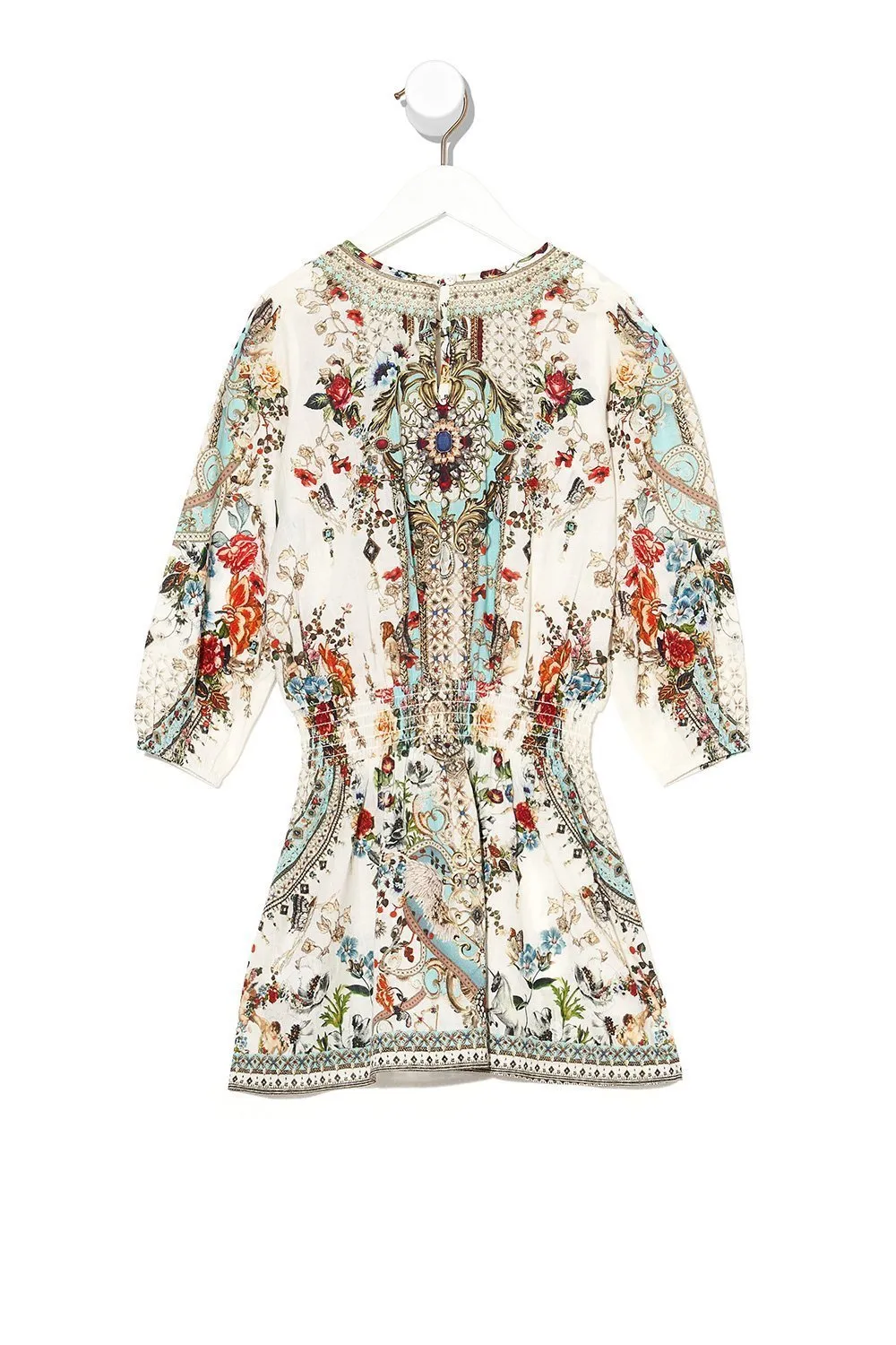 KIDS RELAXED SHIRRED WAIST DRESS 4-10 SHAKESPEARES GARDEN