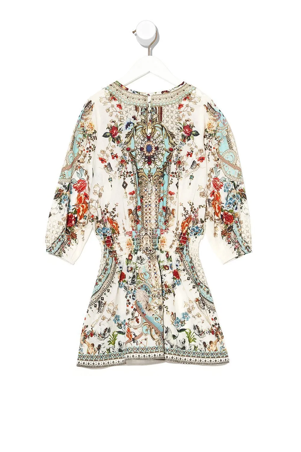 KIDS RELAXED SHIRRED WAIST DRESS 4-10 SHAKESPEARES GARDEN