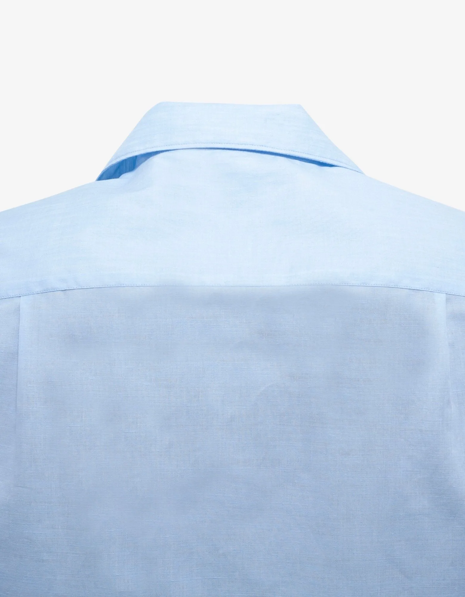 Light Blue Linen-Blend Shirt -