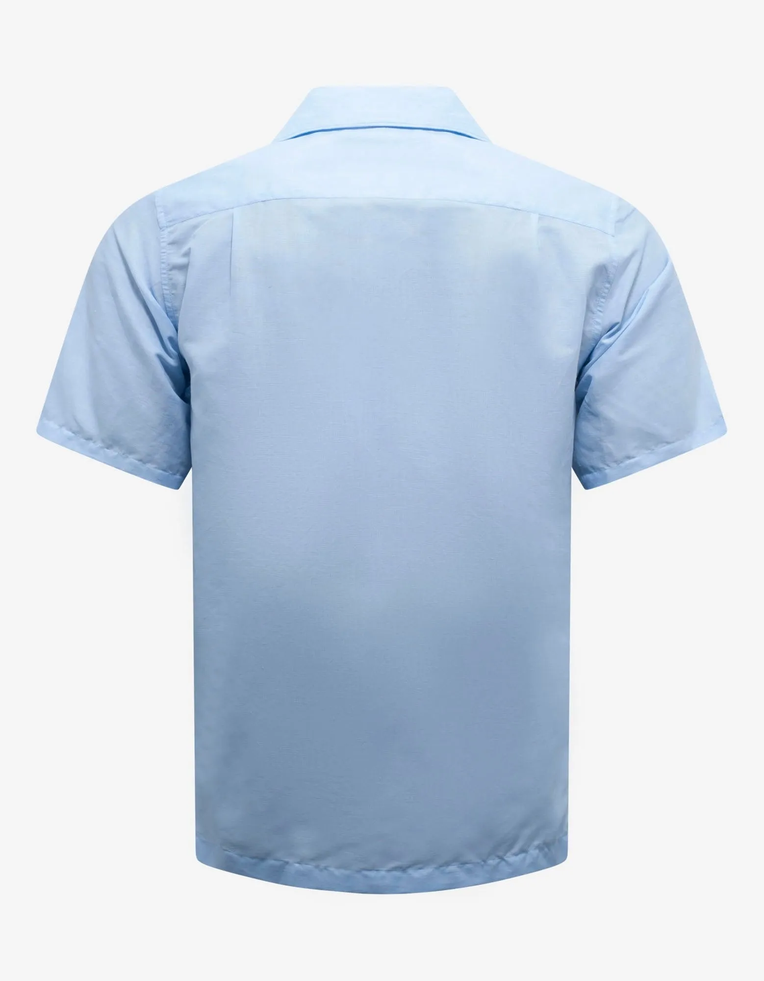 Light Blue Linen-Blend Shirt -