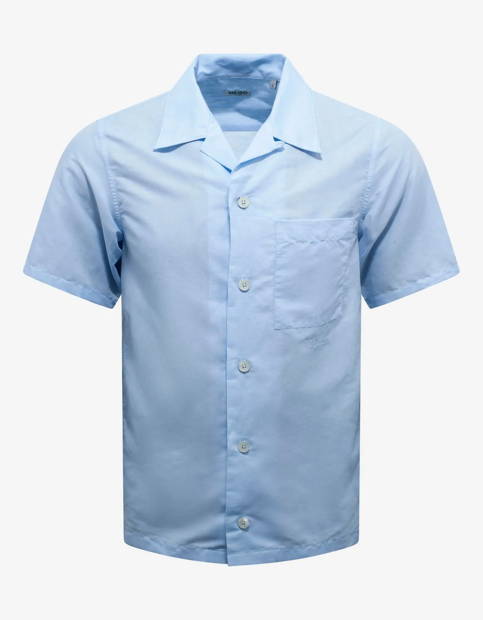 Light Blue Linen-Blend Shirt -