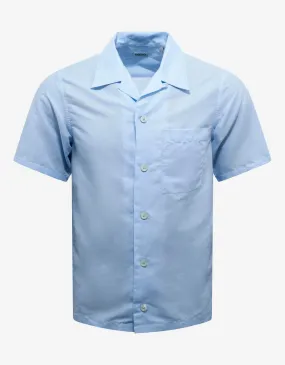 Light Blue Linen-Blend Shirt -