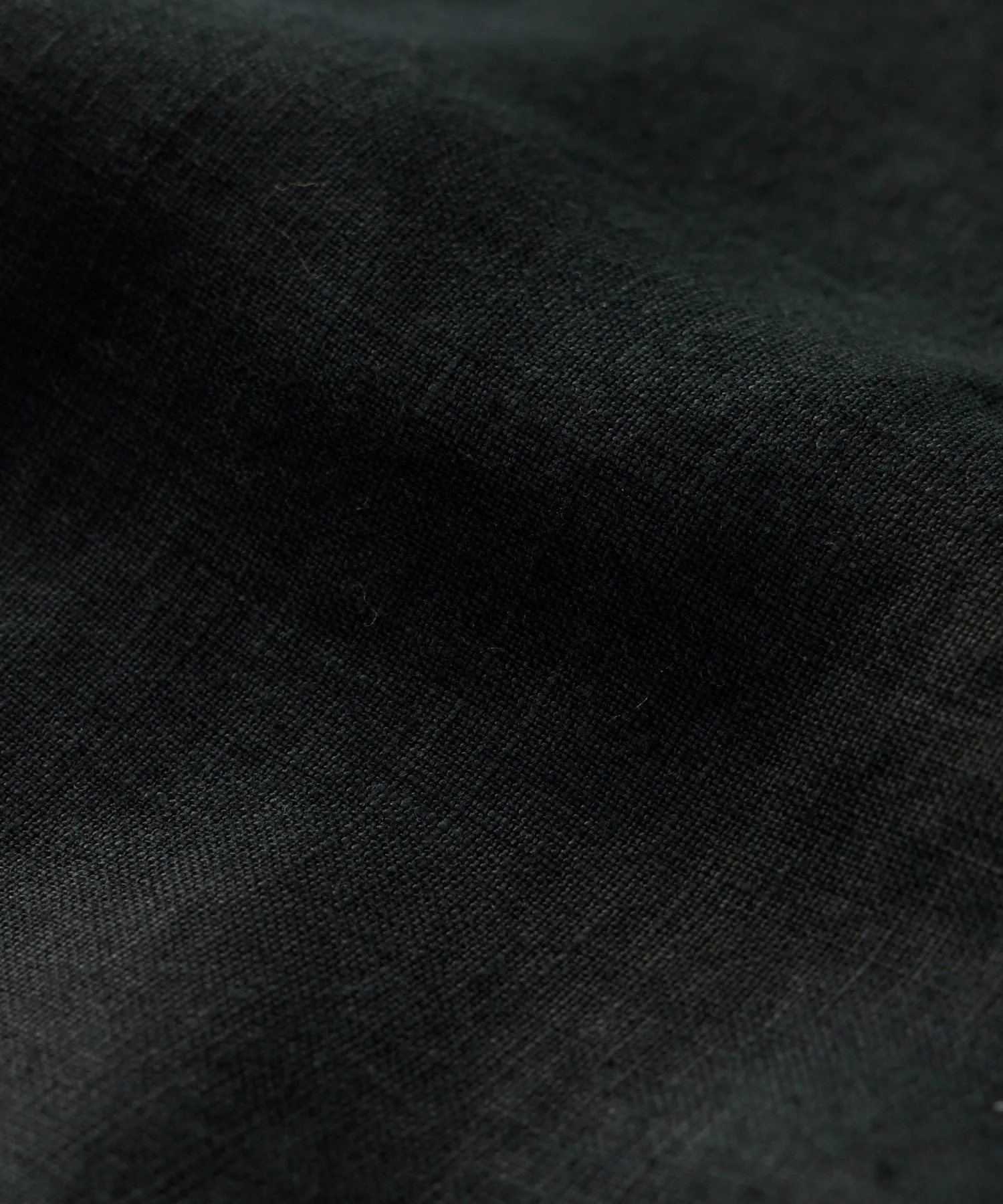 Linen Panama Shirt in Black