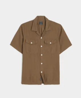 Linen Panama Shirt in Hopsack