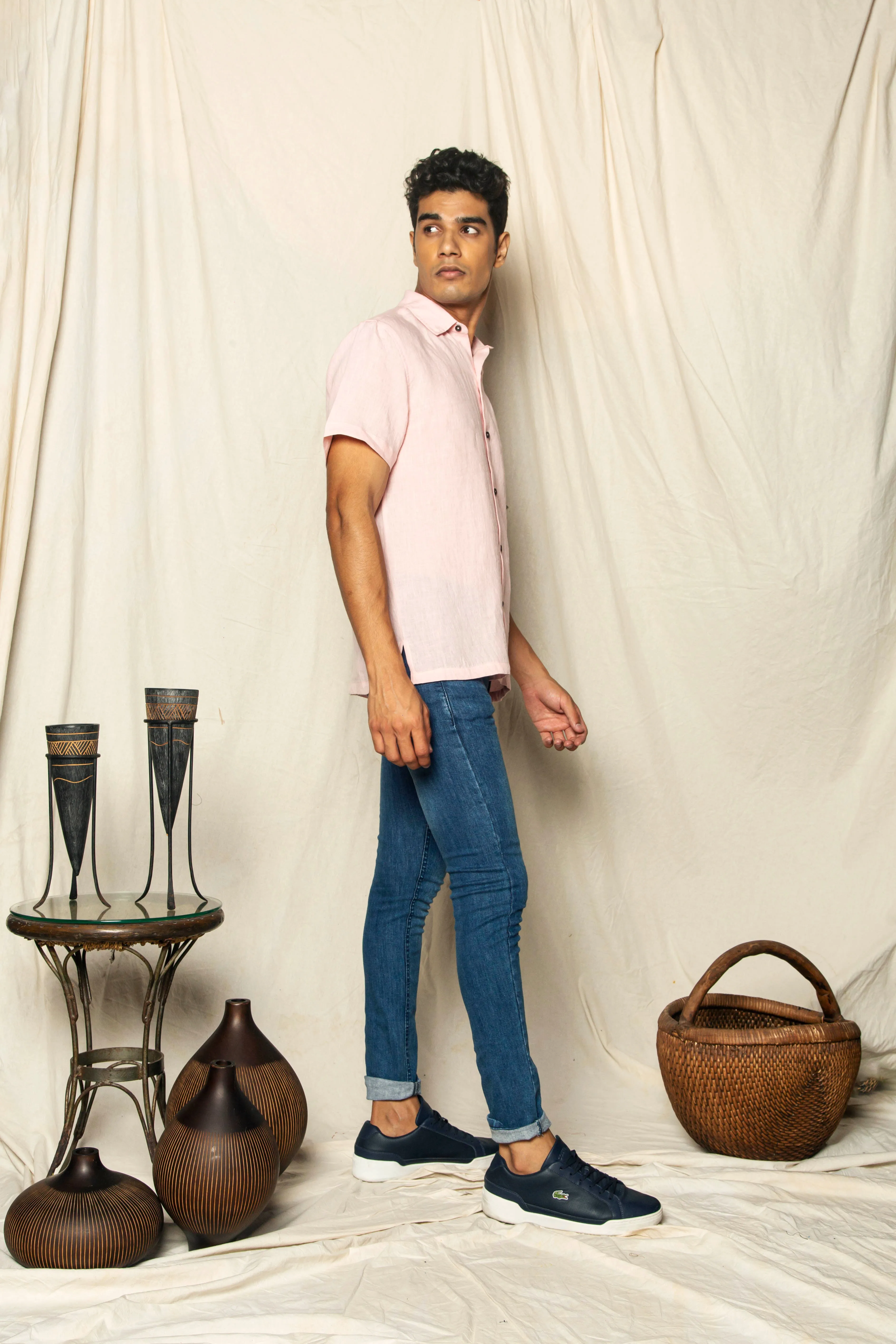 Linen Plain - Candy Pink