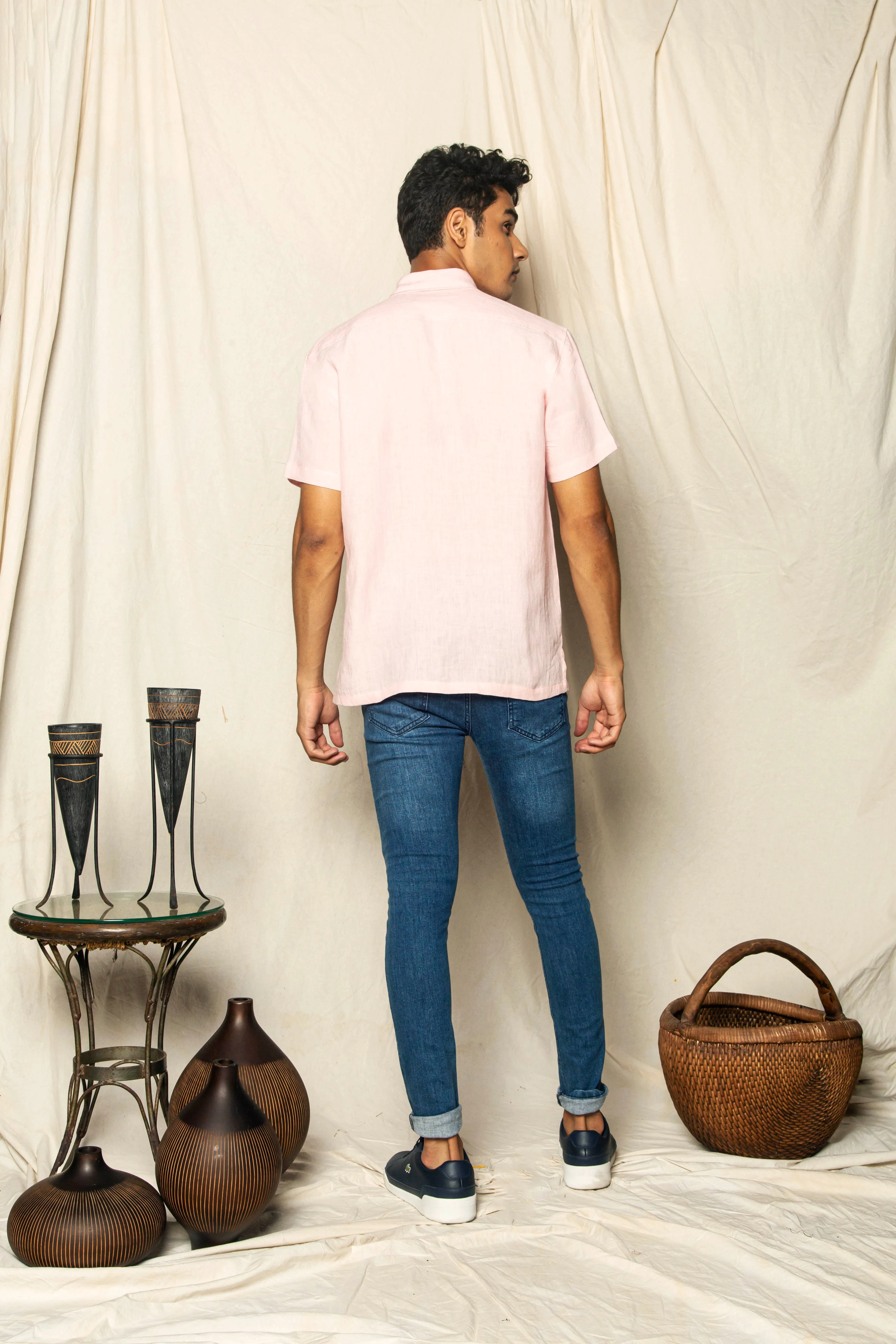 Linen Plain - Candy Pink