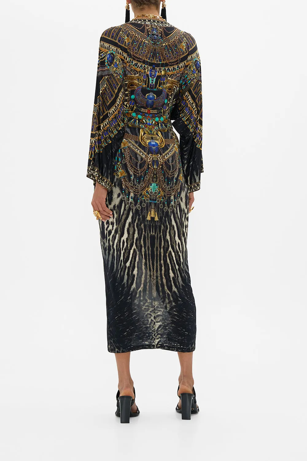 LONG SPLIT FRONT TWIST DRESS CAT WORSHIP