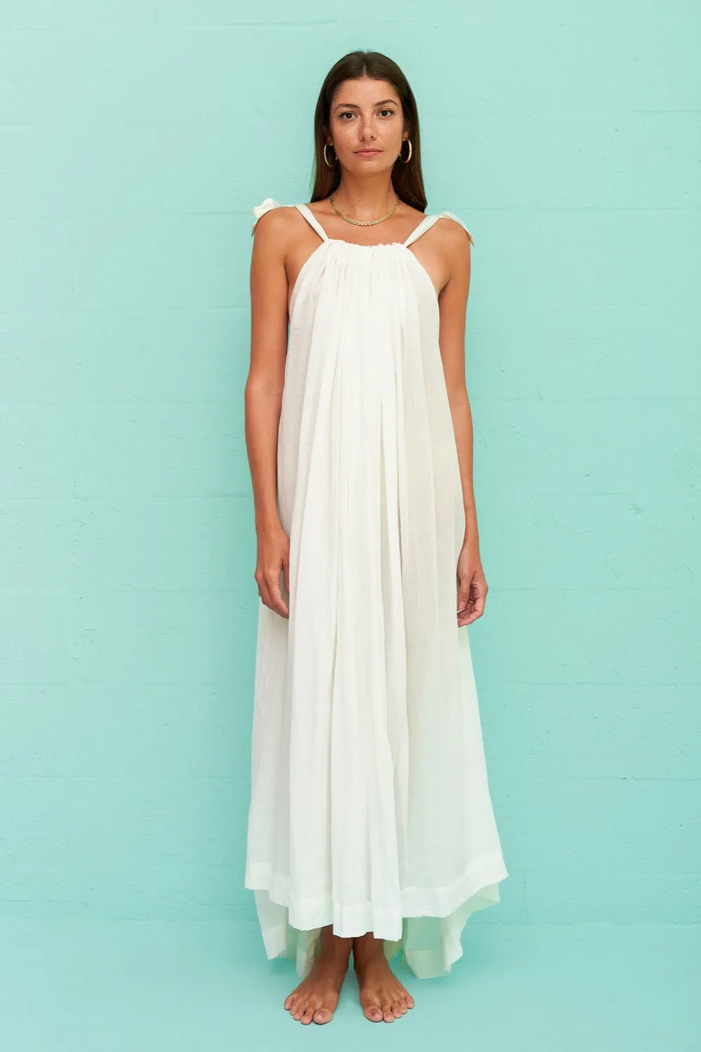 Low Back Satin Strap Maxi