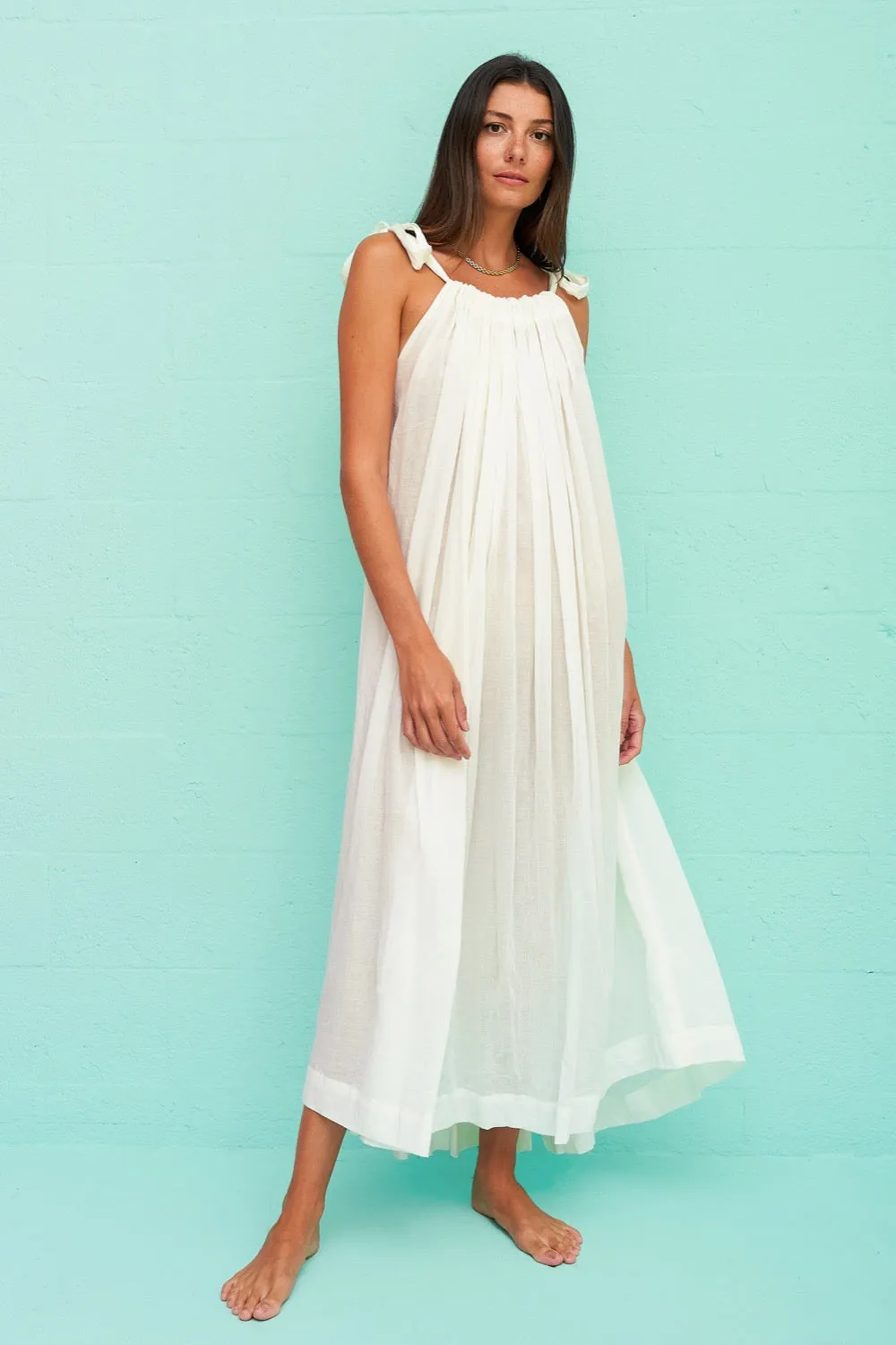 Low Back Satin Strap Maxi