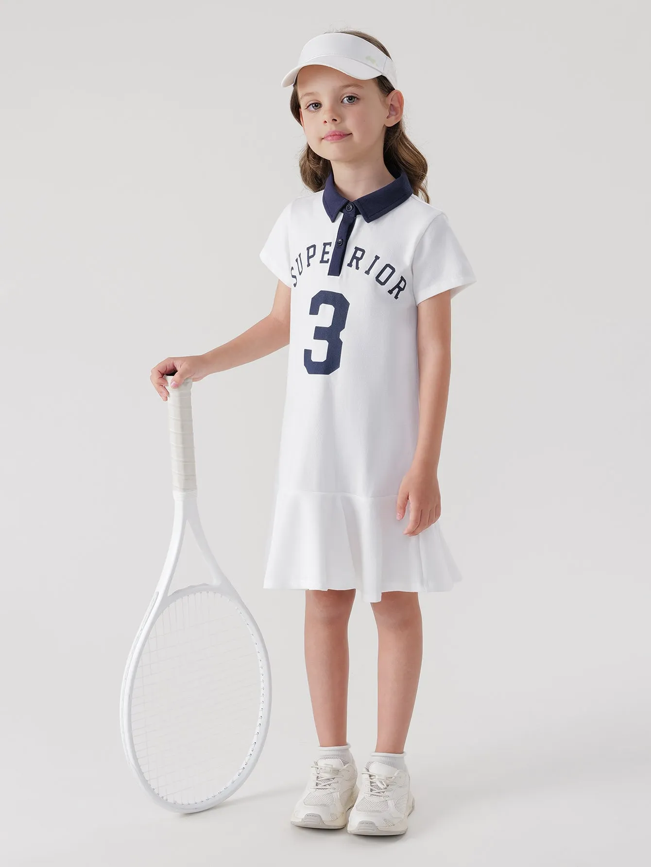 MARC & JANIE Girls Cooling Quick Dry Loose Dresses Polo Neck Sports Dress 230867