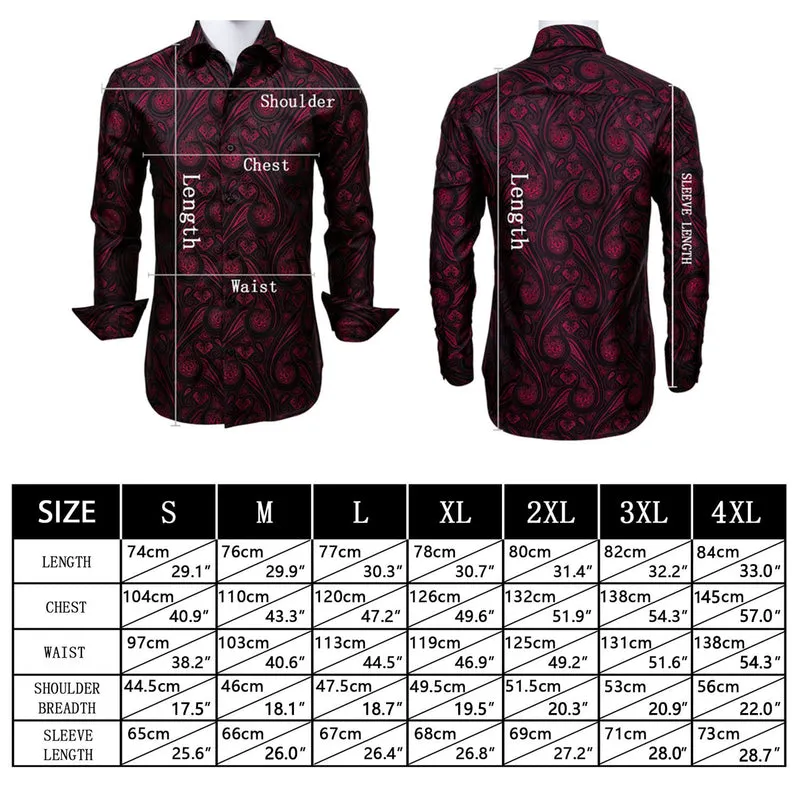 Midnight Black and Lake Blue Paisley Silk Dress Shirt