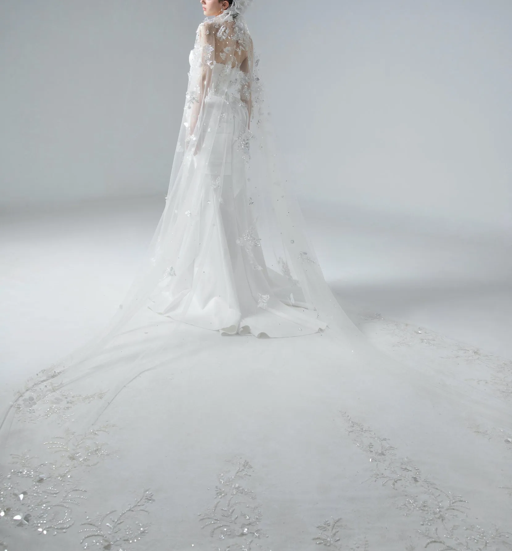 Minimalist Strapless Satin Gown