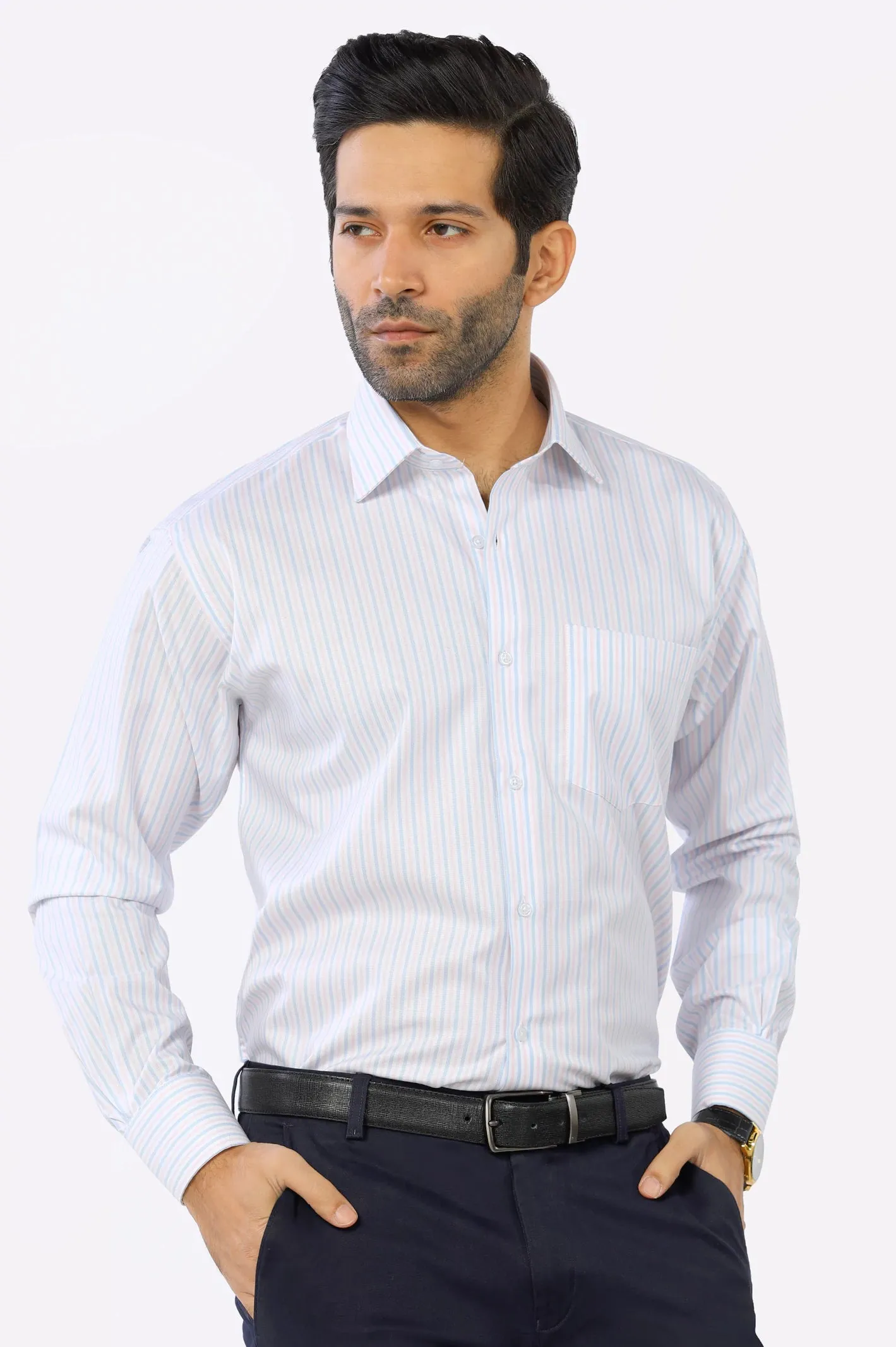 Multi Pencil Stripe Formal Shirt