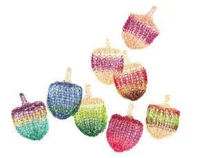 Multicolor Wire Crochet Dreidel , Unique Handmade Judaica