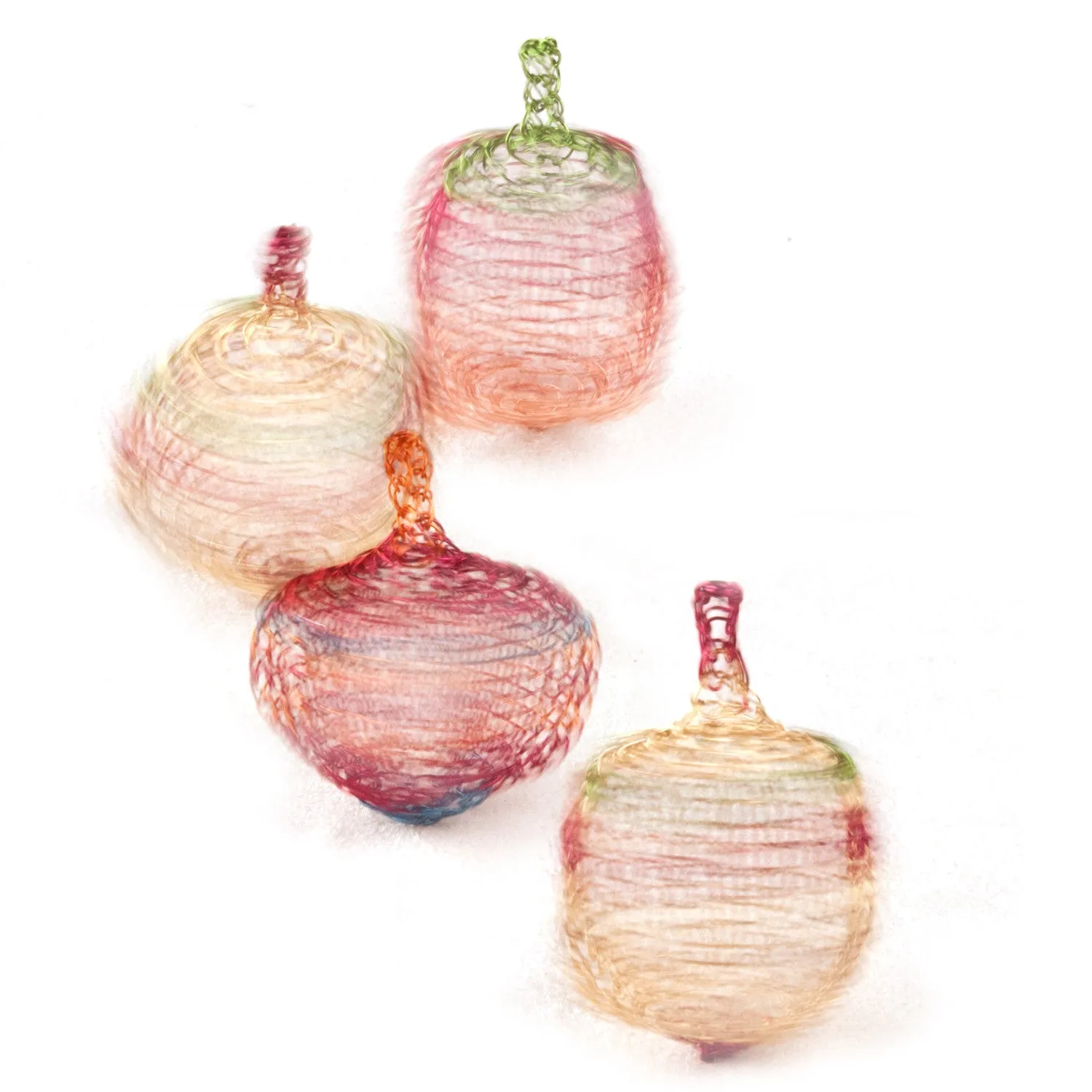Multicolor Wire Crochet Dreidel , Unique Handmade Judaica