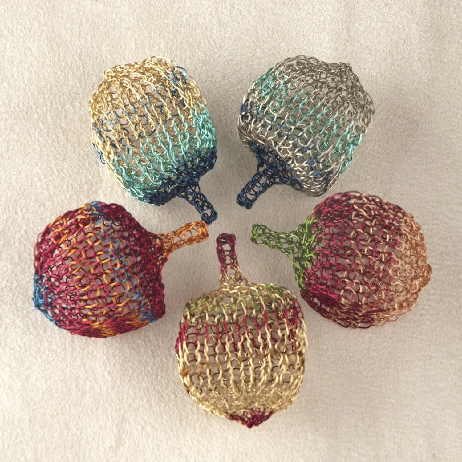 Multicolor Wire Crochet Dreidel , Unique Handmade Judaica