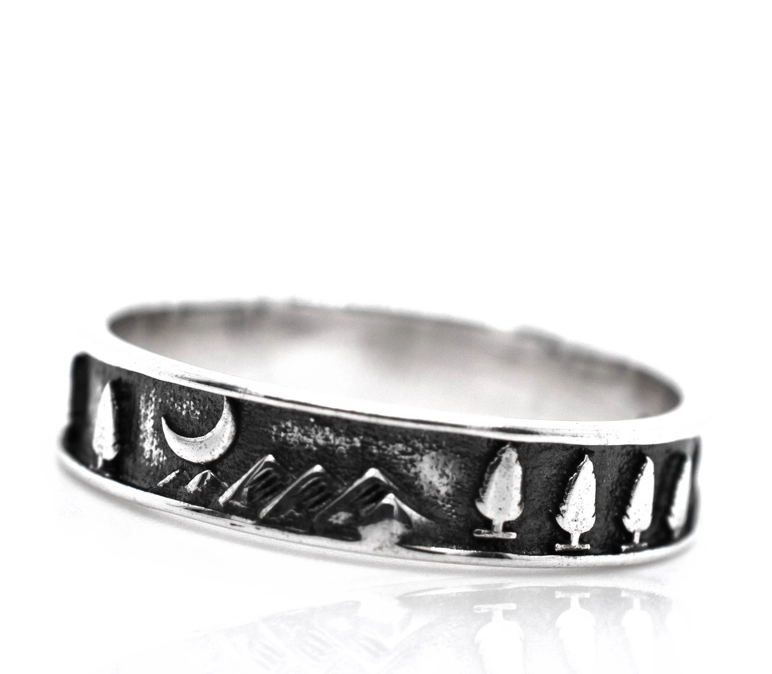 Night Sky Forest Scene Band