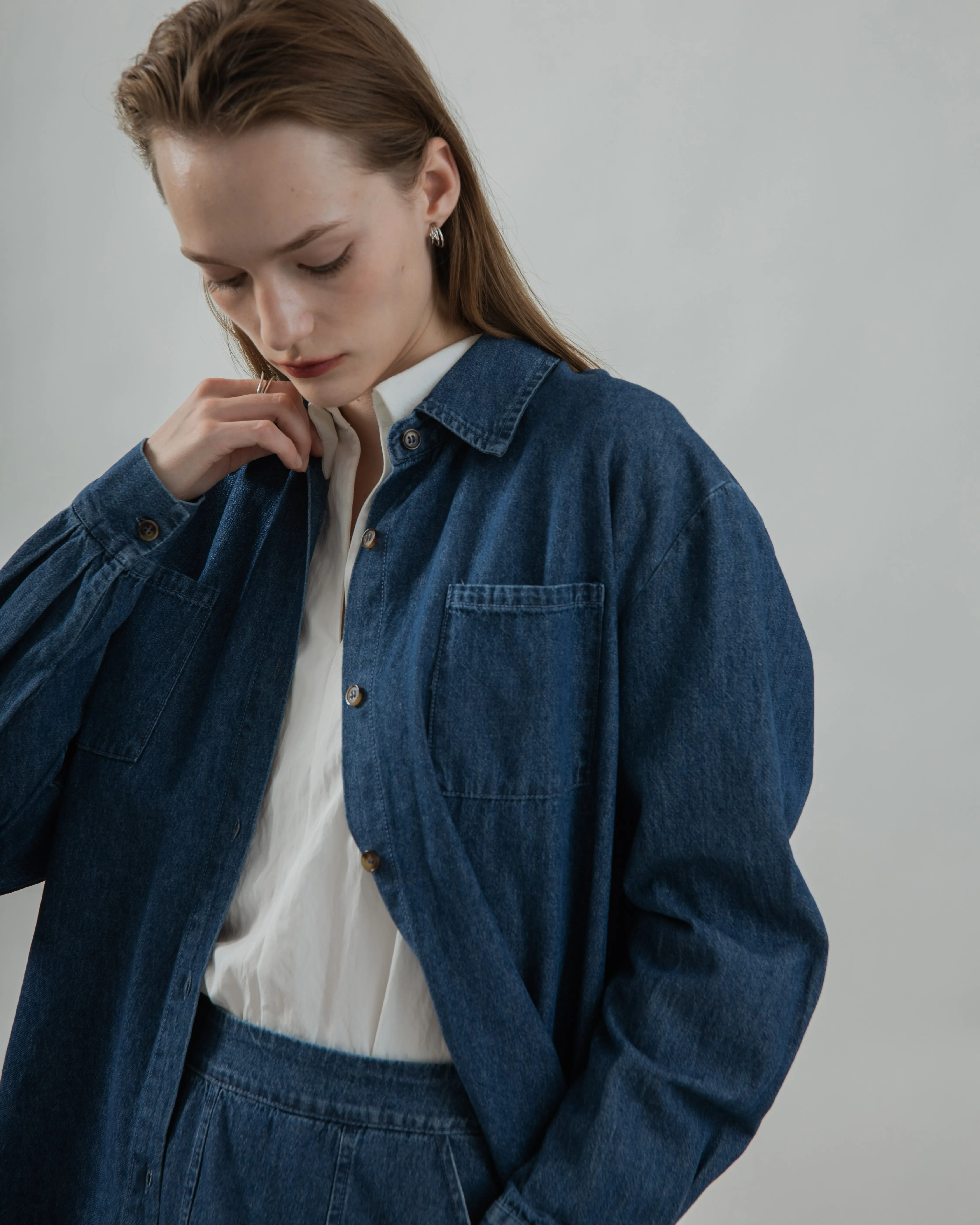 Nori Pocket Denim Shirt (Denim)