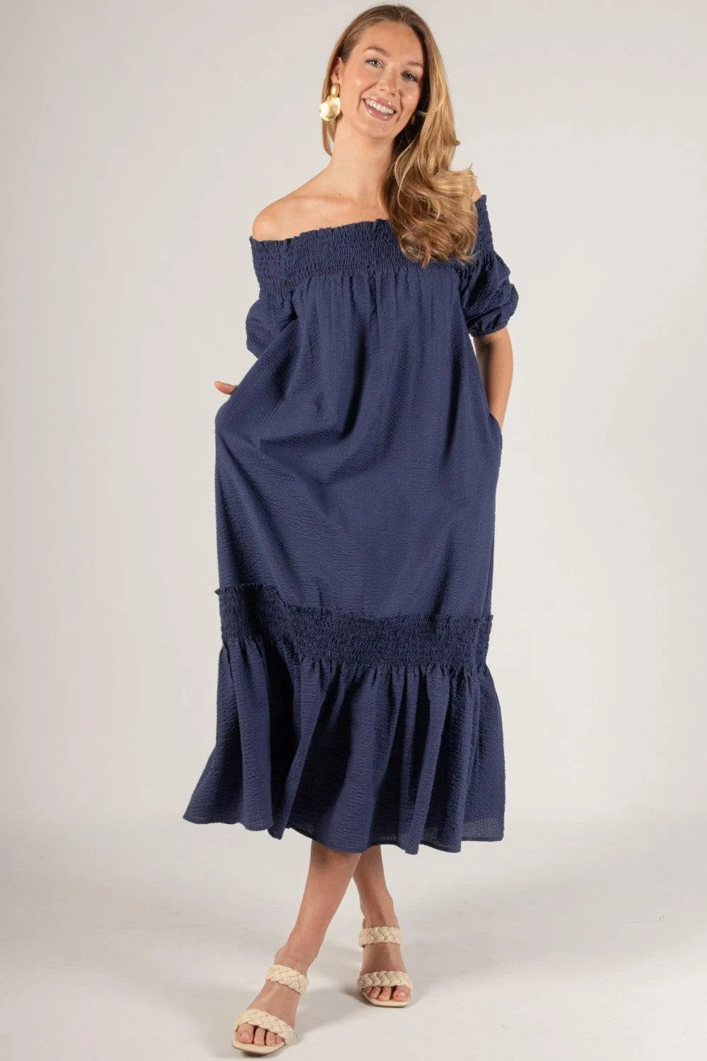 Off The Shoulder Midi Dress