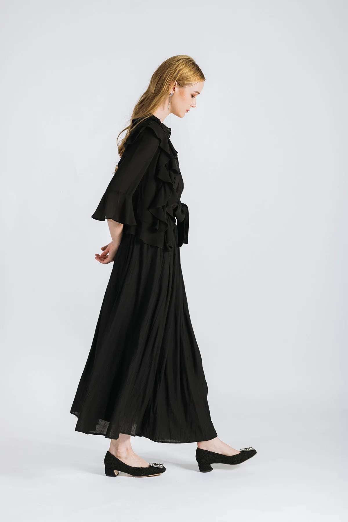Ophelliath Camisole Ribbon Tie Maxi Dress