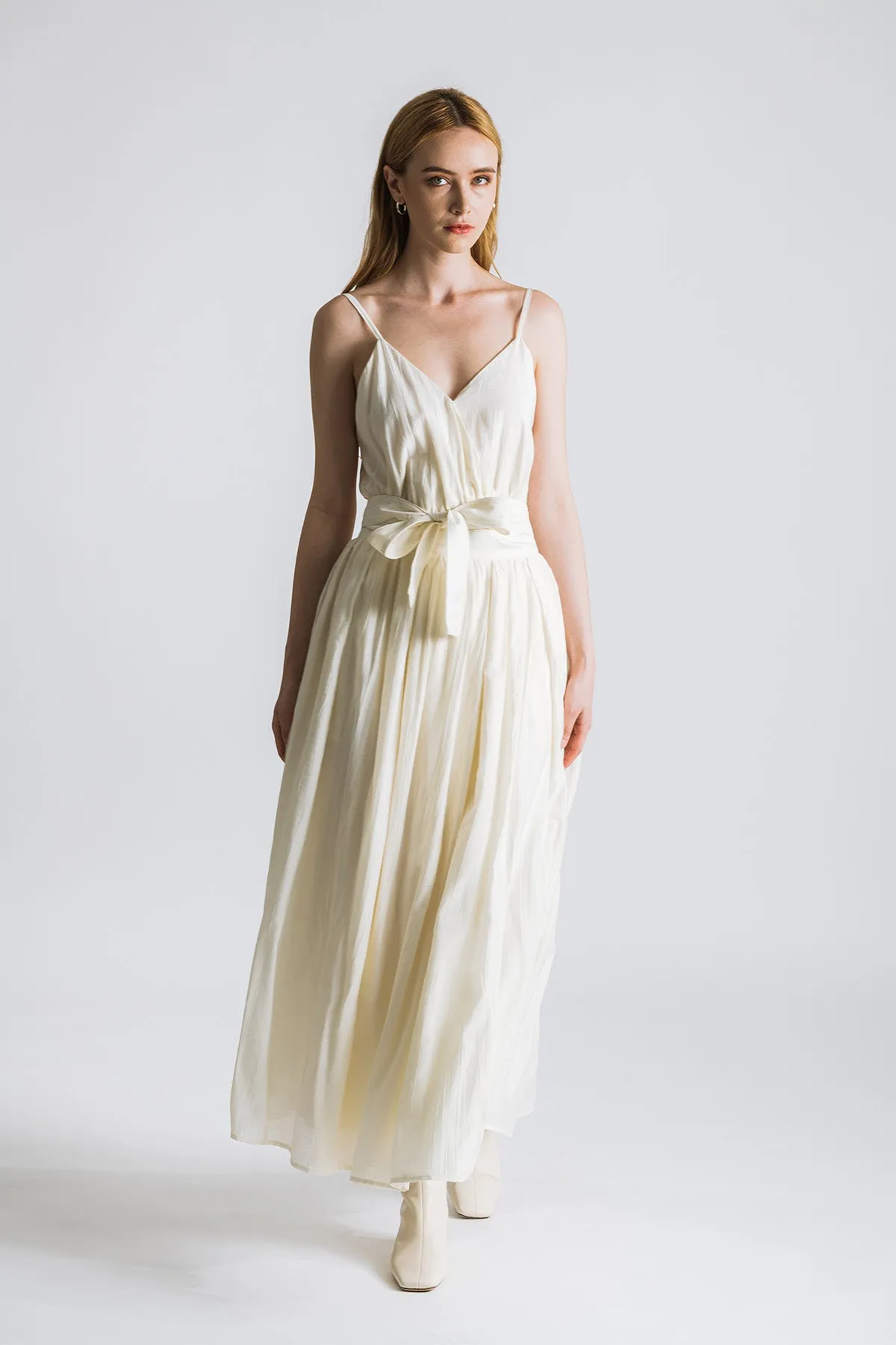 Ophelliath Camisole Ribbon Tie Maxi Dress