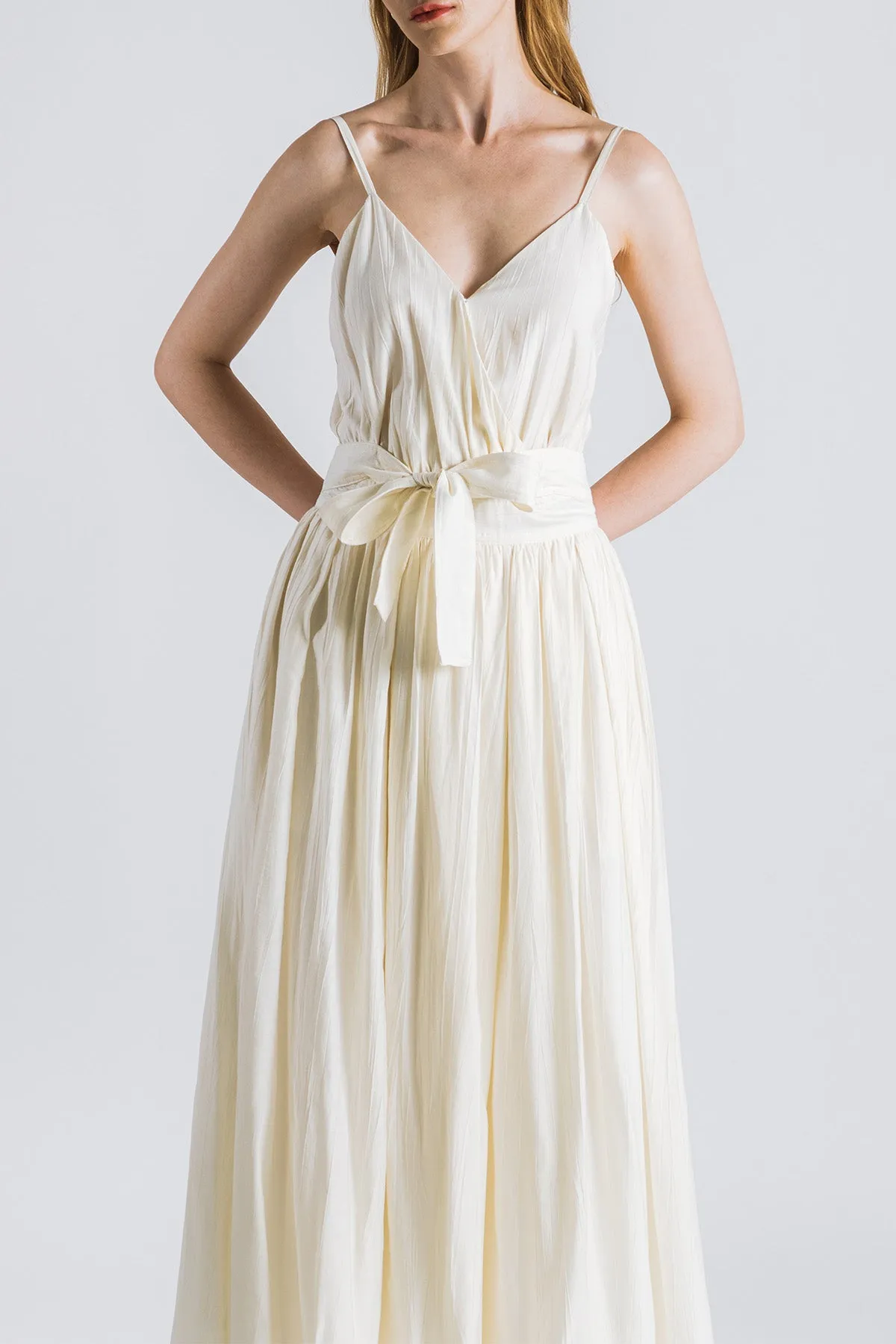 Ophelliath Camisole Ribbon Tie Maxi Dress