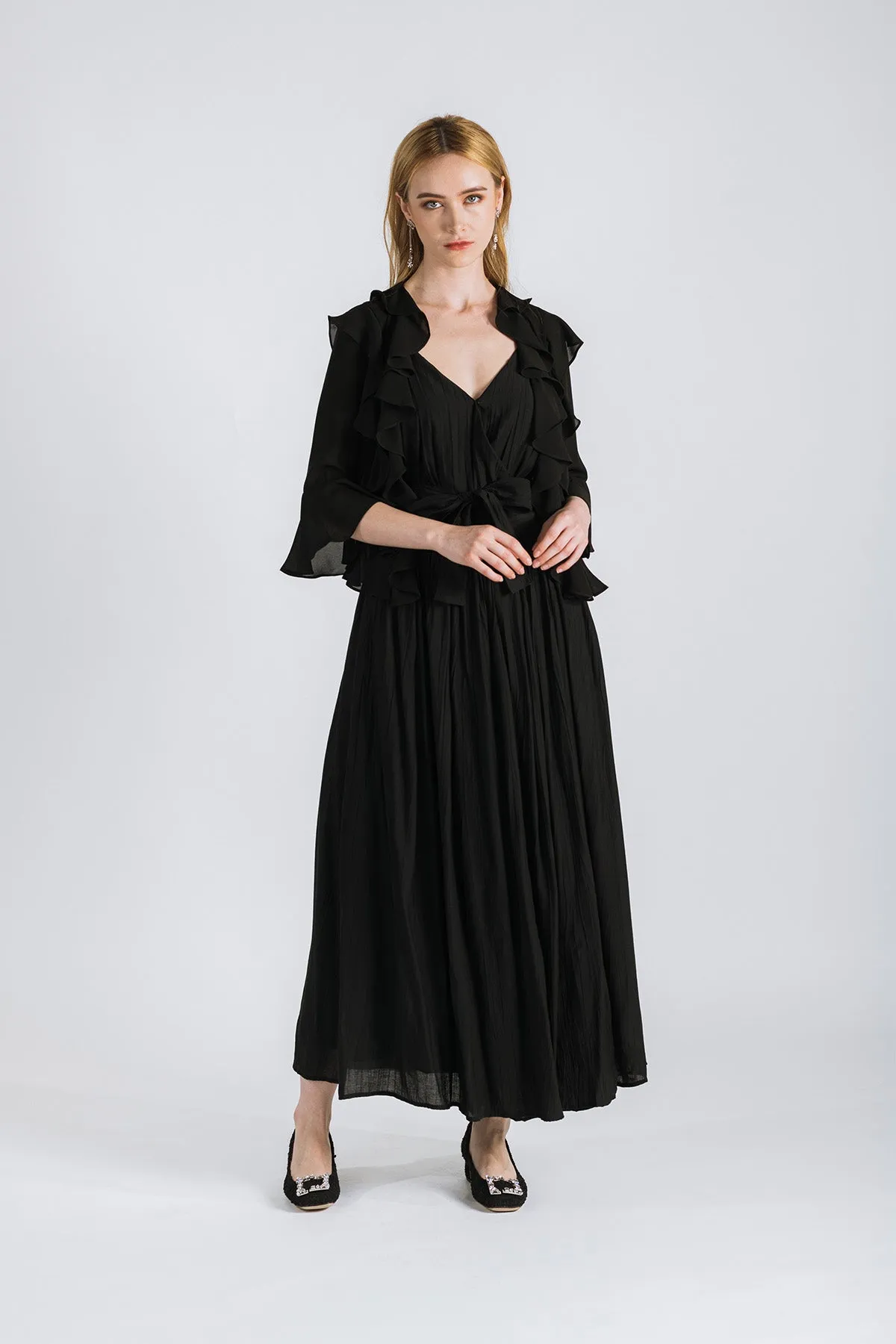 Ophelliath Camisole Ribbon Tie Maxi Dress