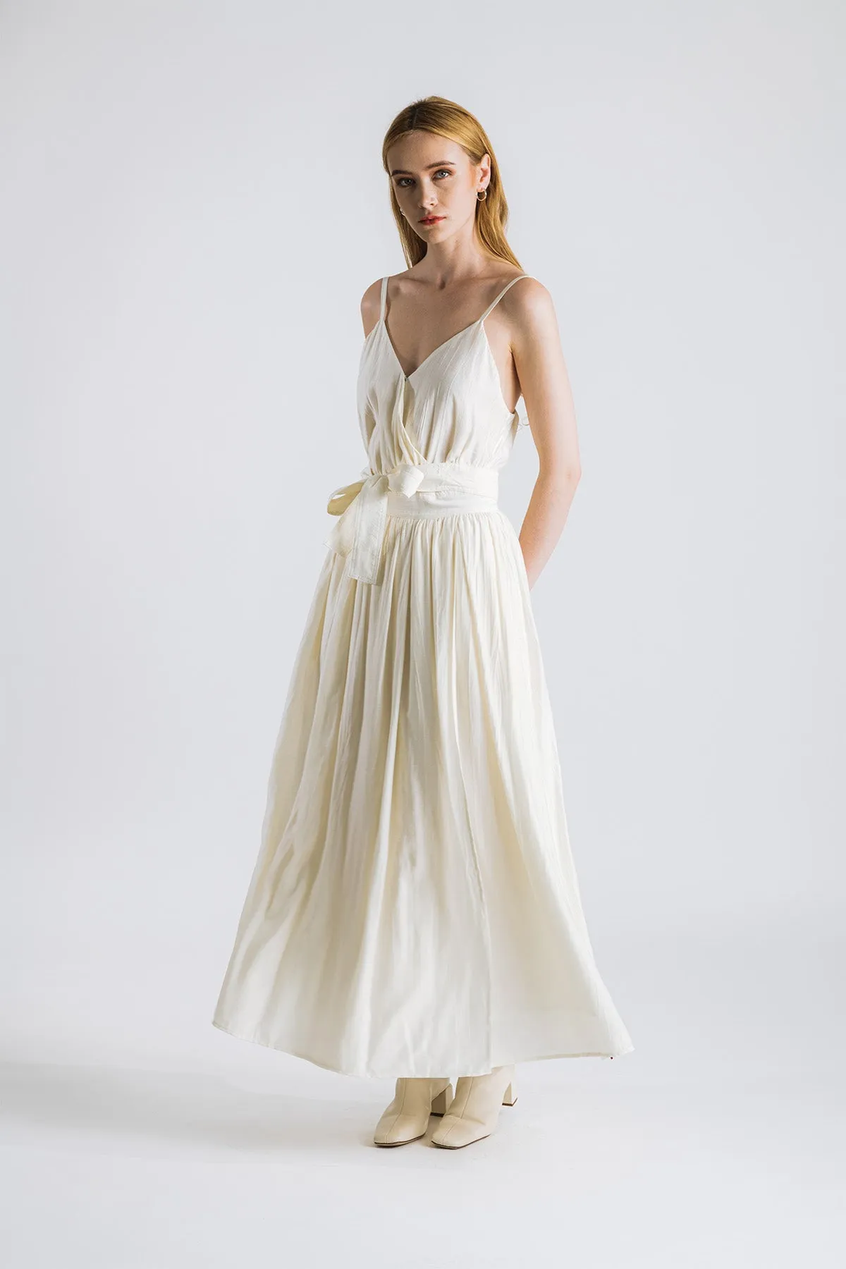 Ophelliath Camisole Ribbon Tie Maxi Dress