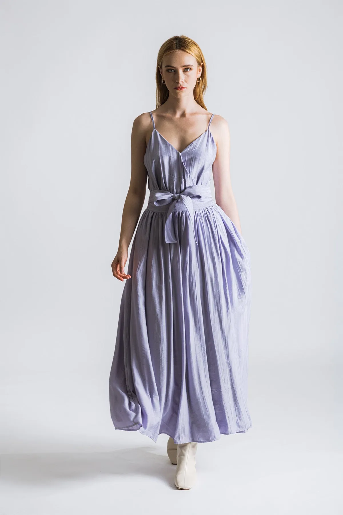 Ophelliath Camisole Ribbon Tie Maxi Dress