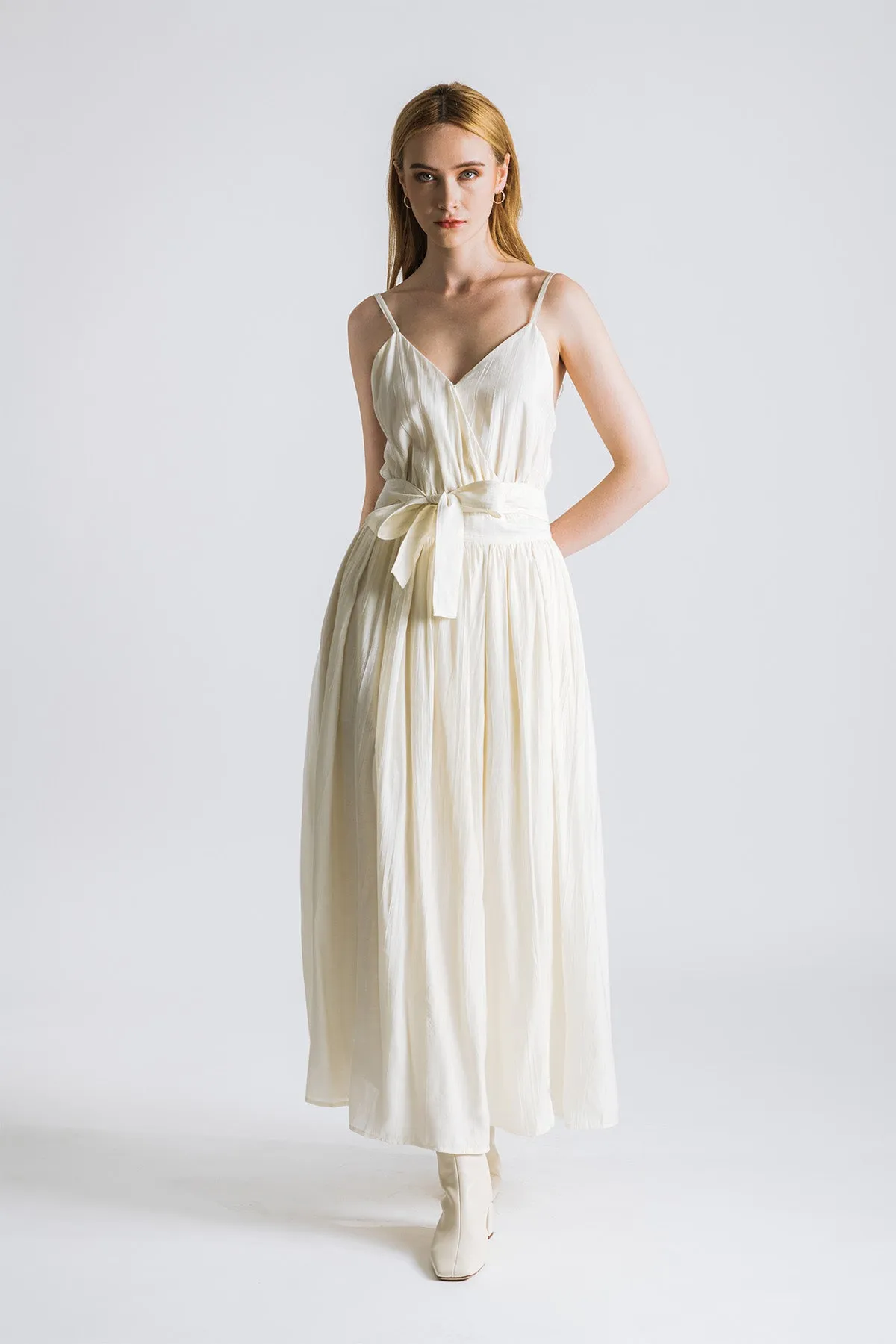 Ophelliath Camisole Ribbon Tie Maxi Dress