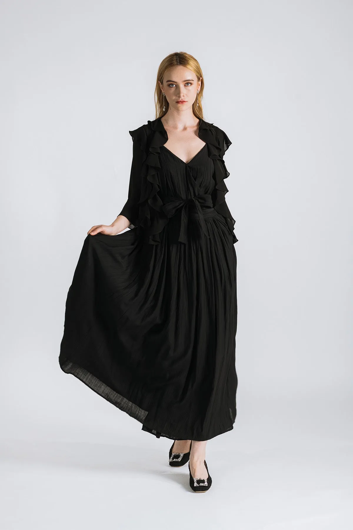 Ophelliath Camisole Ribbon Tie Maxi Dress