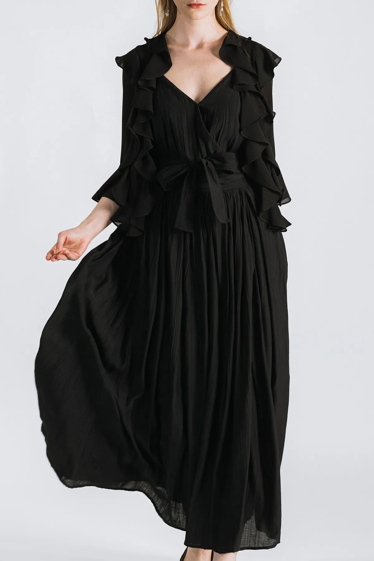 Ophelliath Camisole Ribbon Tie Maxi Dress