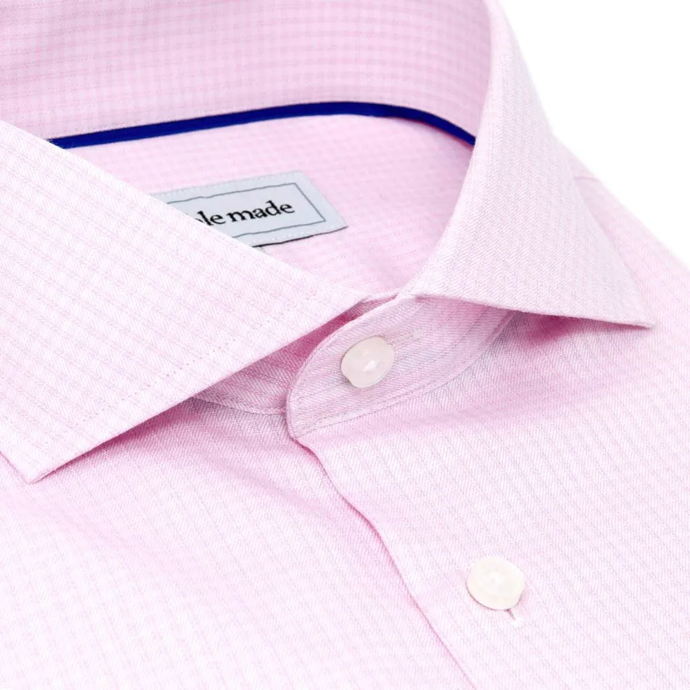 Pink Checkered Cutaway Dress Shirt | The Lei