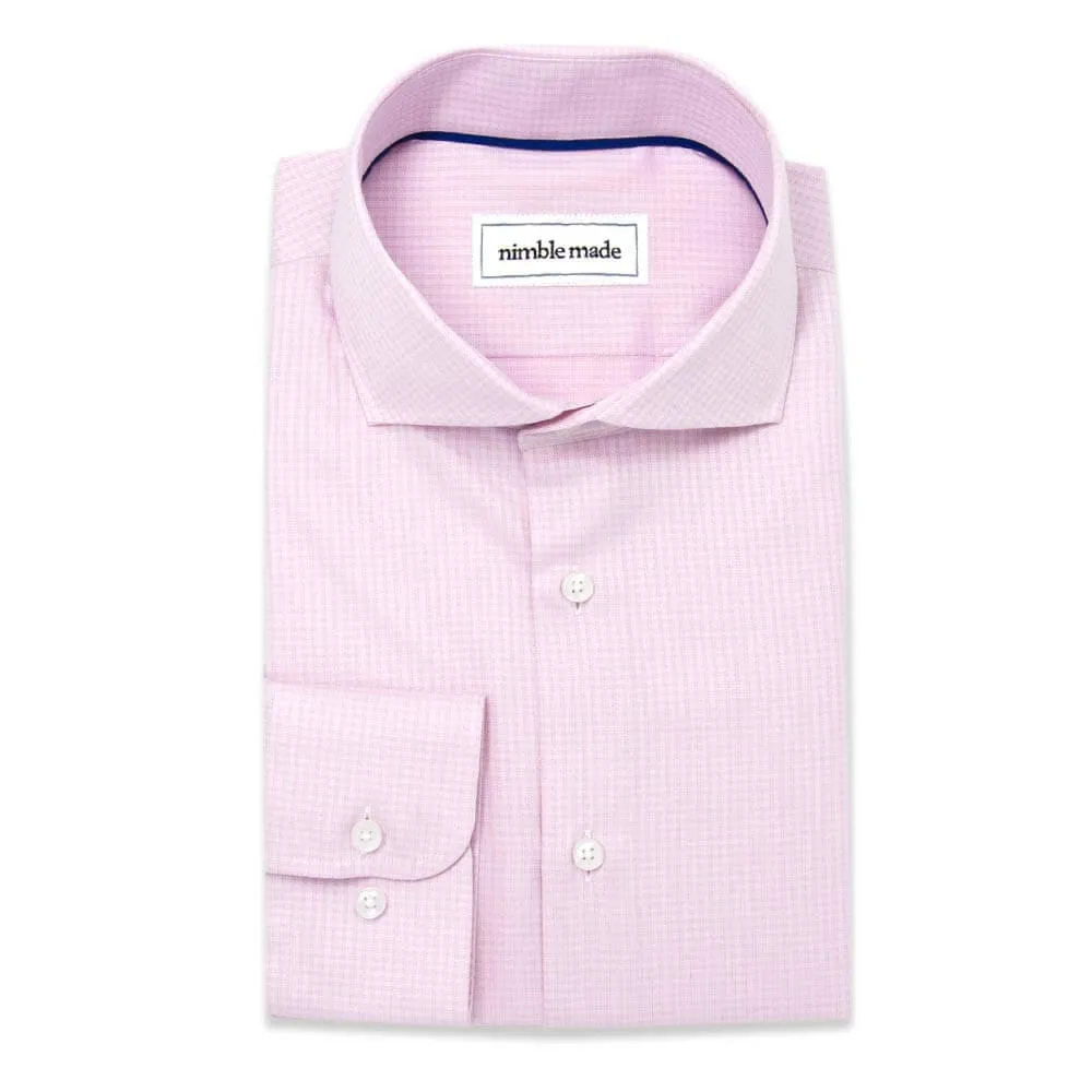 Pink Checkered Cutaway Dress Shirt | The Lei