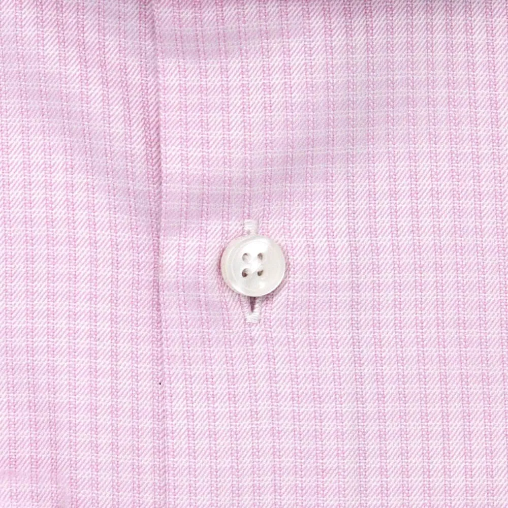 Pink Checkered Cutaway Dress Shirt | The Lei