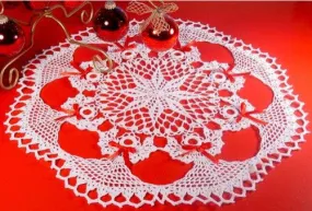Poinsettia Angel Doily Crochet Pattern